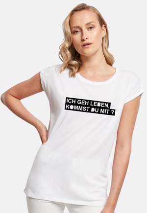 CLASSIC ROLL UP BADHA - Print T-shirt - white