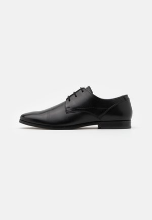 LEATHER - Elegantní šněrovací boty - black