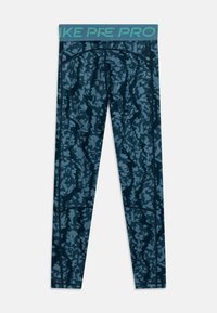 Nike Performance NIKE PRO DF SHORT  - Tamprės - armory navy/aegean storm/green frost