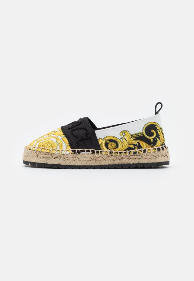 Espadrilles - black/gold/white