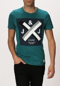 Jack & Jones T-shirt med print - turquoise