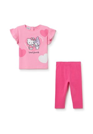 JOGGING SET WITH HELLO KITTY AND MY MELODY - Leggings - pink