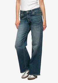 True Religion - BOBBI BAGGY - Flared Jeans - dark wash Thumbnail-Bild 1