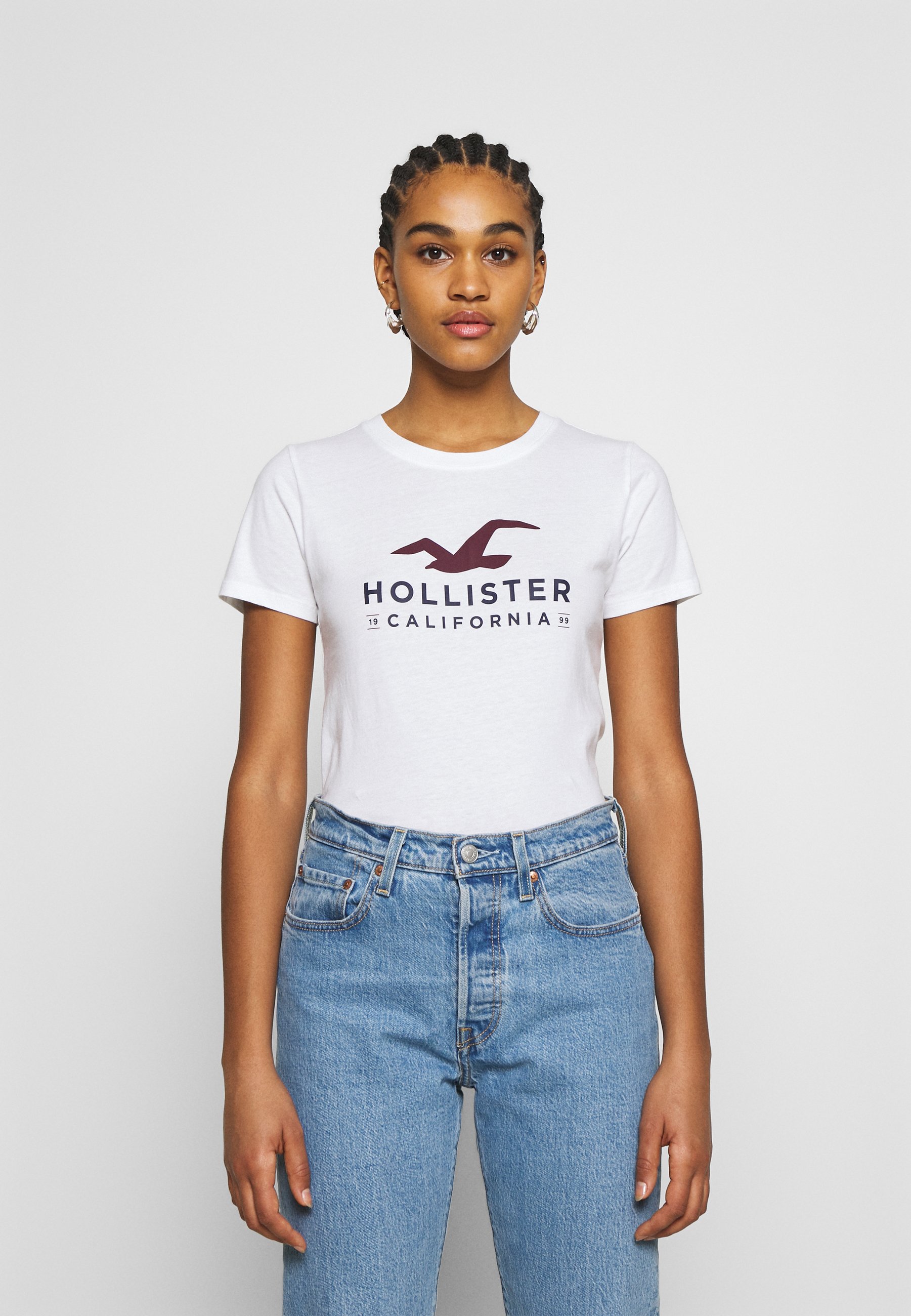 Hollister Co. Print T-shirt - white 