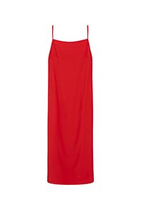 Massimo Dutti FLOWING MIDI WITH A STRAIGHT NECKLINE - Vardagsklänning - mottled red