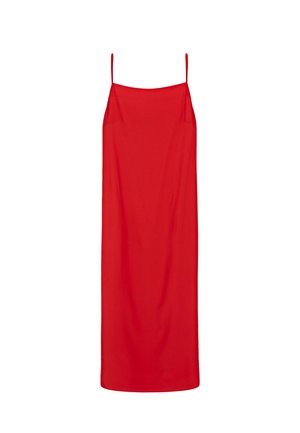 Massimo Dutti FLOWING MIDI WITH A STRAIGHT NECKLINE - Jurk - mottled red