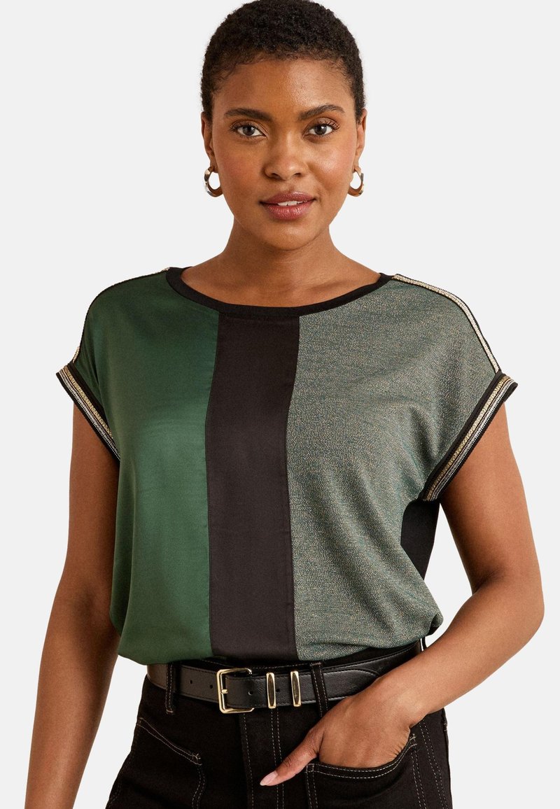Love & Roses REGULAR FIT - Langarmshirt - green and black embellished cuff