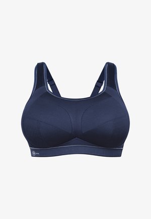 Merimies urheilusukka, joka on valmistettu teksturoiduista materiaaleista; siinä on leveät säädettävät olkaimet ja hengittävät paneelit, joissa on kontrastiväristä tikkausta.