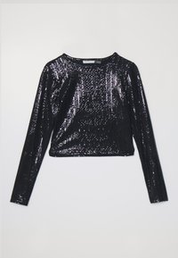 DELAINA CREW CROPPED - Ilgarankovis viršutinės dalies drabužis - black