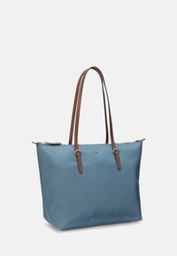 Lauren Ralph Lauren NYLON MEDIUM KEATON TOTE BAG - Maisiņveida soma - blue dusk/tan