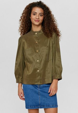 NUSUSAN - Button-down blouse - ivy green