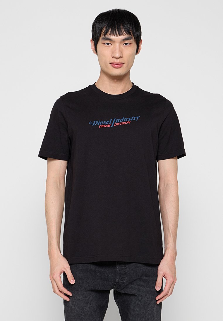 Diesel T-shirt print zwart