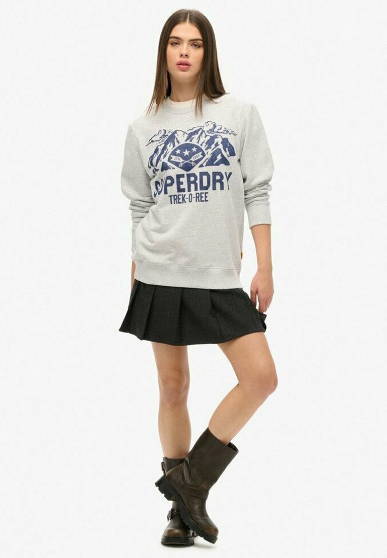 Superdry & Co OUTDOORS GRAPHIC CREW - Sweatshirt - flake grey marl