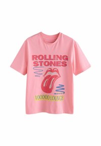Next LICENSE REGULAR T-shirt con stampa pink rolling stones
