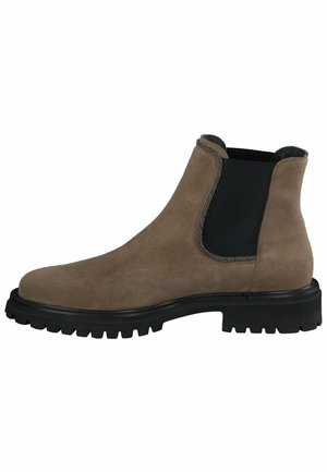 Kotníkové boty na platformě - soft suede antelope
