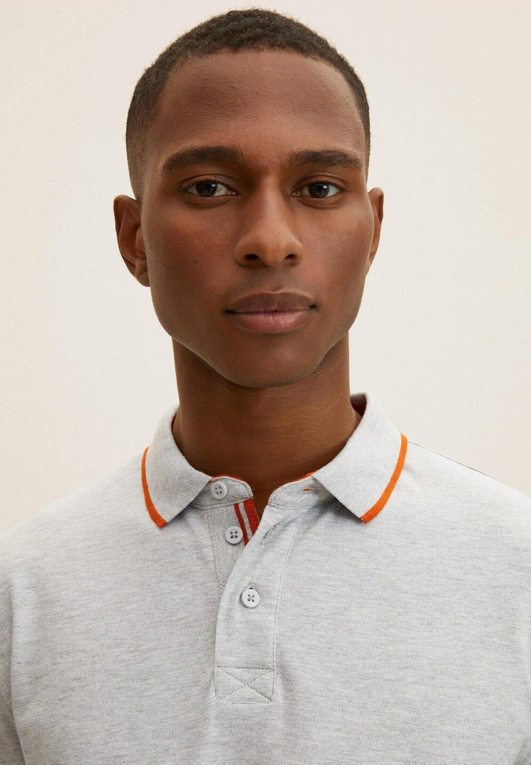 TOM TAILOR BASIC - Poloshirt - ordinary grey melange/lichtgrijs - Zalando.nl