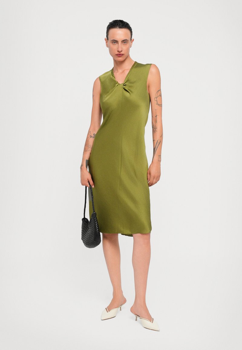 green emerald velvet dress Benette Short Sleeve Gown main image 1