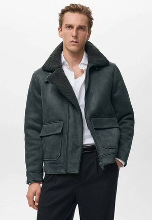 Chaqueta de cuero sintético - grey