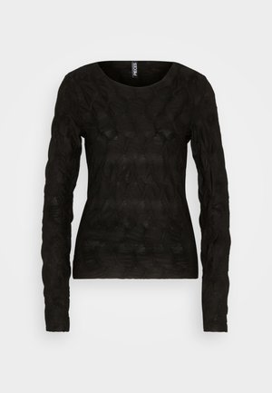 PIECES Tall, PCLOLA O NECK - Pikkade varrukatega topp - black
