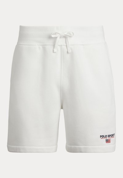 Λευκά σορτς από βαμβακερό μείγμα με ελαστική μέση, κορδόνι ρύθμισης και κεντημένο λογότυπο "POLO SPORT" στο κάτω τελείωμα.
