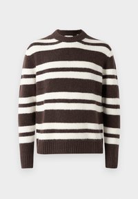 JORYORK OLLIE CREW NECK - Pullover - deep mahogany/sea salt