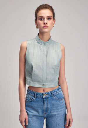 CROP - Overhemdblouse - mint