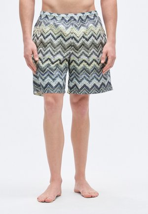 LONG LENGTH - Badeshorts - multicolor/green/yellow/blue