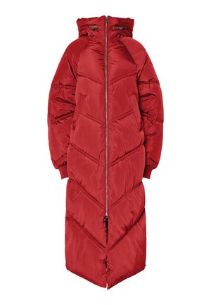 Pieces PCJOLIE LONG PUFFER JACKET - Zimski plašč - goji berry