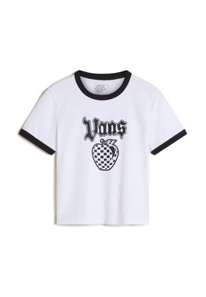 Vans APPLE BOOM RINGER - Triko s potiskem - white/black