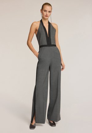 LUNGA CON SCOLLO HALTER - Tuta jumpsuit - grigio