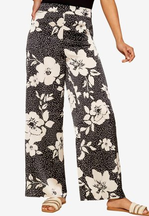Friends Like These FLORAL WIDE LEG - Kalhoty - cream