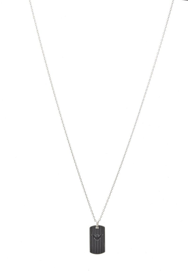 Emporio Armani LOGO PLAY NECKLACE - Collana - silver-coloured