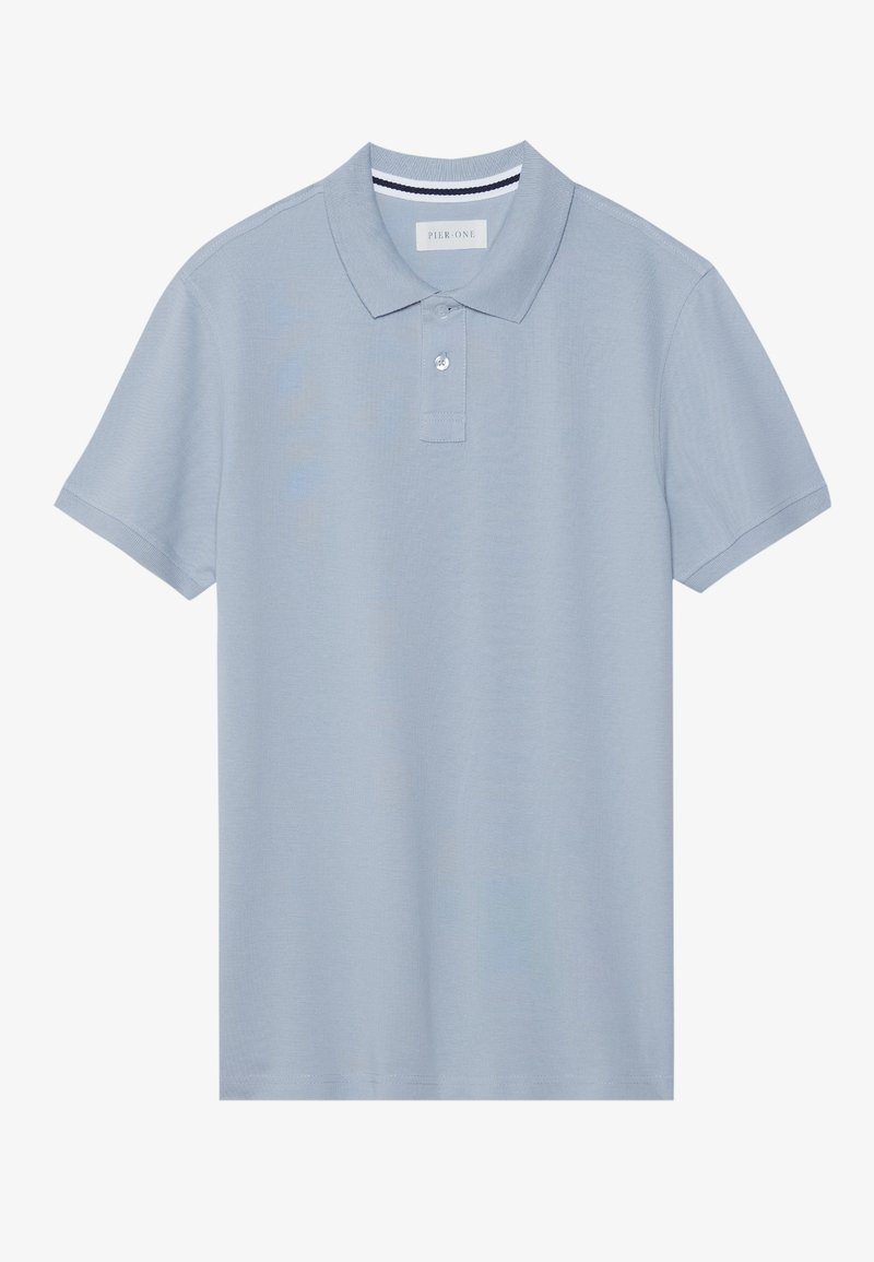 Light blue melange polo
