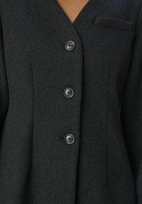 Object V-AUSSCHNITT - Blazer - dark grey melange