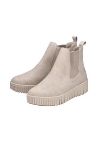 Rieker CHELSEA - Bottines à plateau - beige