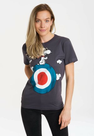PEANUTS SNOOPY - Print T-shirt - blau-grau