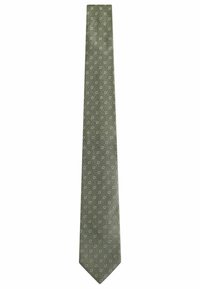 SIGNATURE MADE IN ITALY GEOMETRIC DESIGN - Cravată - sage green