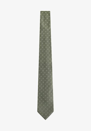 Next SIGNATURE MADE IN ITALY GEOMETRIC DESIGN - Cravate - sage green