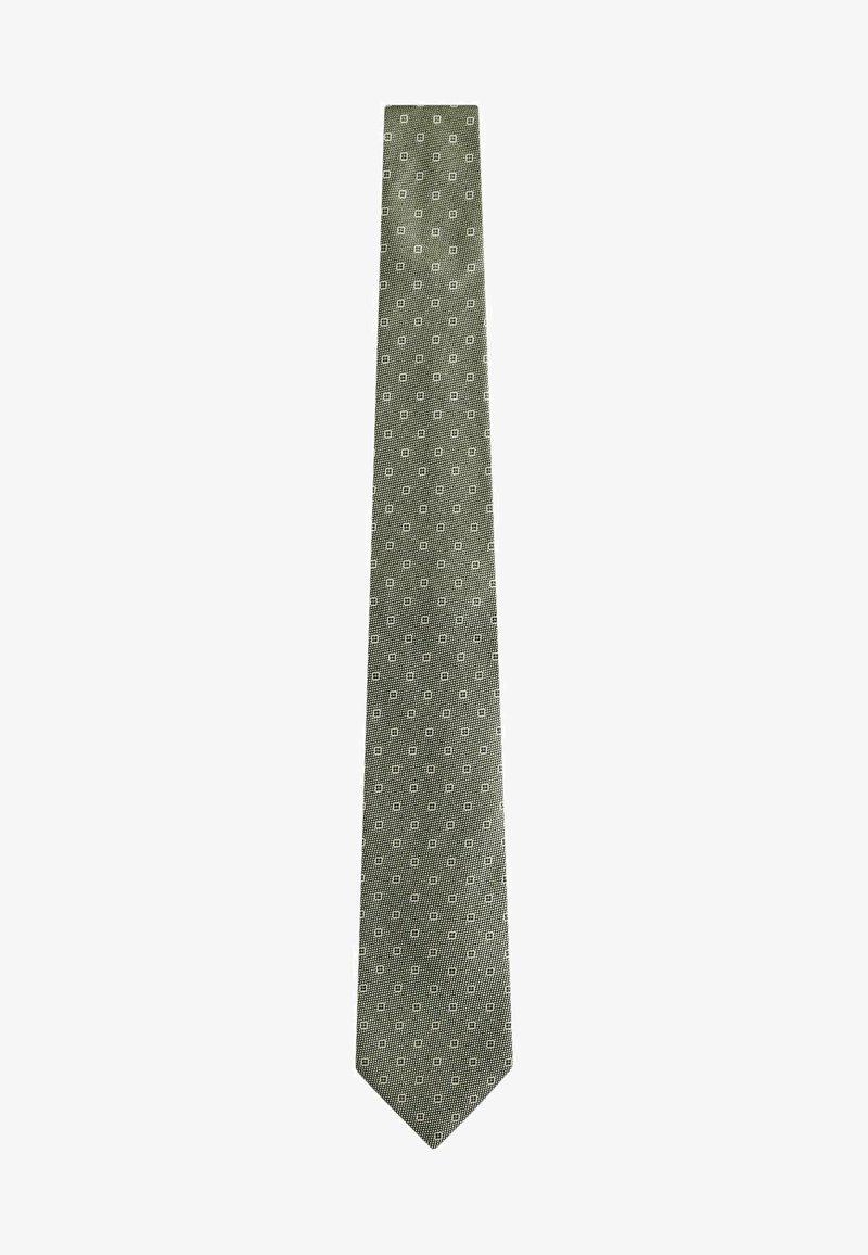 Next SIGNATURE MADE IN ITALY GEOMETRIC DESIGN - Kravata - sage green