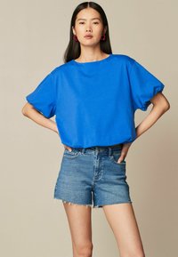 Next - SHORT SLEEVE BUBBLE - Lihtne T-särk - blue Väikepilt 1