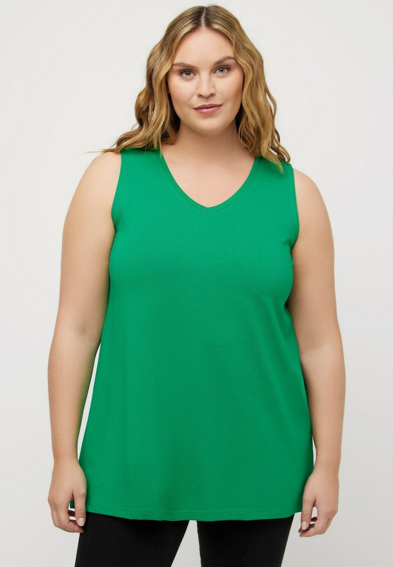 Ulla Popken ÄRMELLOS - Top - green