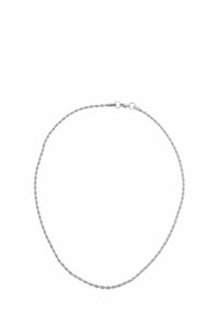 Collana a catena intrecciata in argento, caratterizzata da un design semplice con una superficie liscia e un gancio sicuro. Diametro progettato per un comfort ottimale durante l'indossamento.