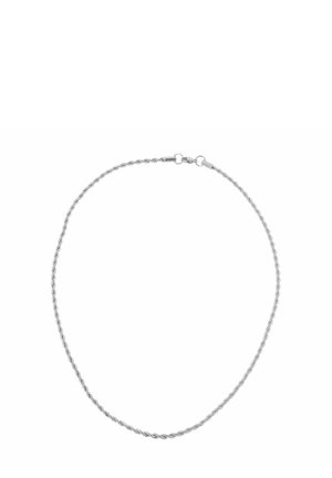 Collana a catena intrecciata in argento, caratterizzata da un design semplice con una superficie liscia e un gancio sicuro. Diametro progettato per un comfort ottimale durante l'indossamento.