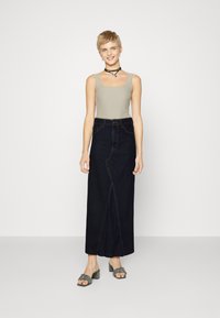 Object HARLOW LONG  - Suknja A kroja - dark blue denim