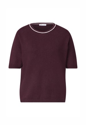 Street One, KURZARM PULLOVER MIT KONTRASTDETAIL - T-shirts print - rustic rouge mel