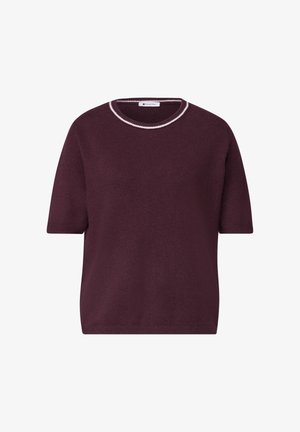 Street One, KURZARM PULLOVER MIT KONTRASTDETAIL - T-shirt con stampa - rustic rouge mel