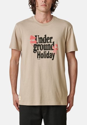 UNDERGROUND HOLIDAY - T-shirt imprimé - dune