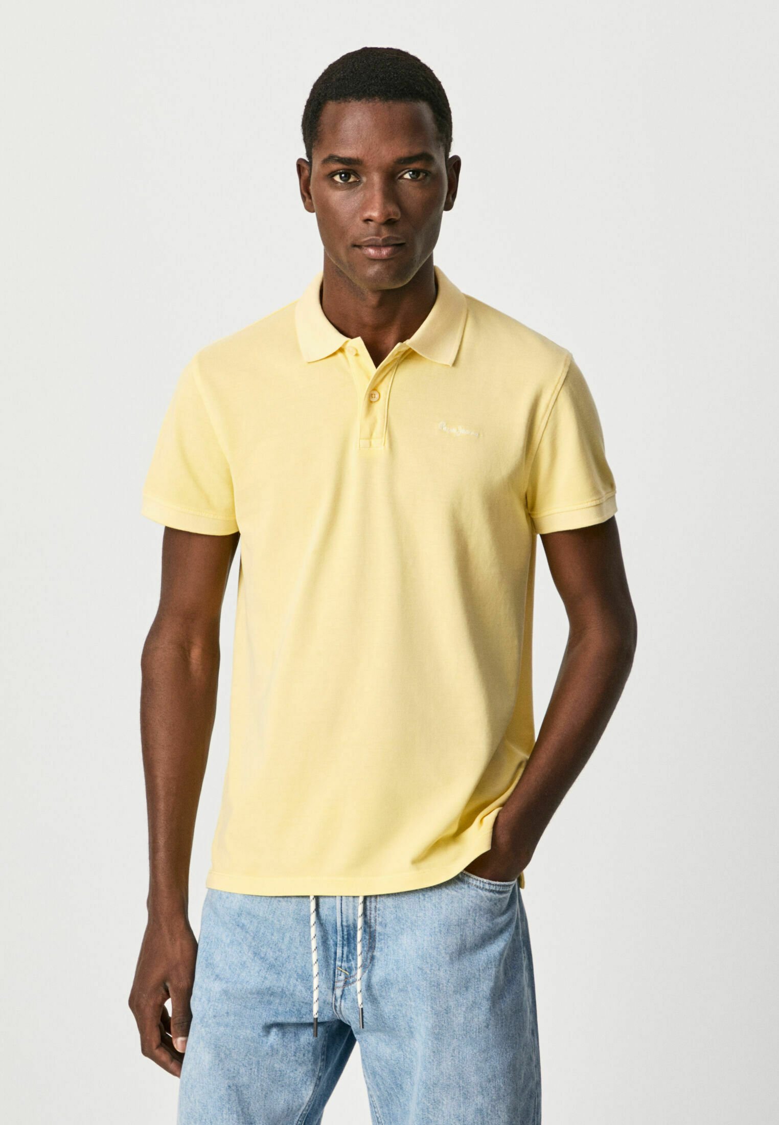 Ripley - POLO MANGA CORTA PEPE JEANS PARA HOMBRE ALGODÓN BÁSICO CREW NECK