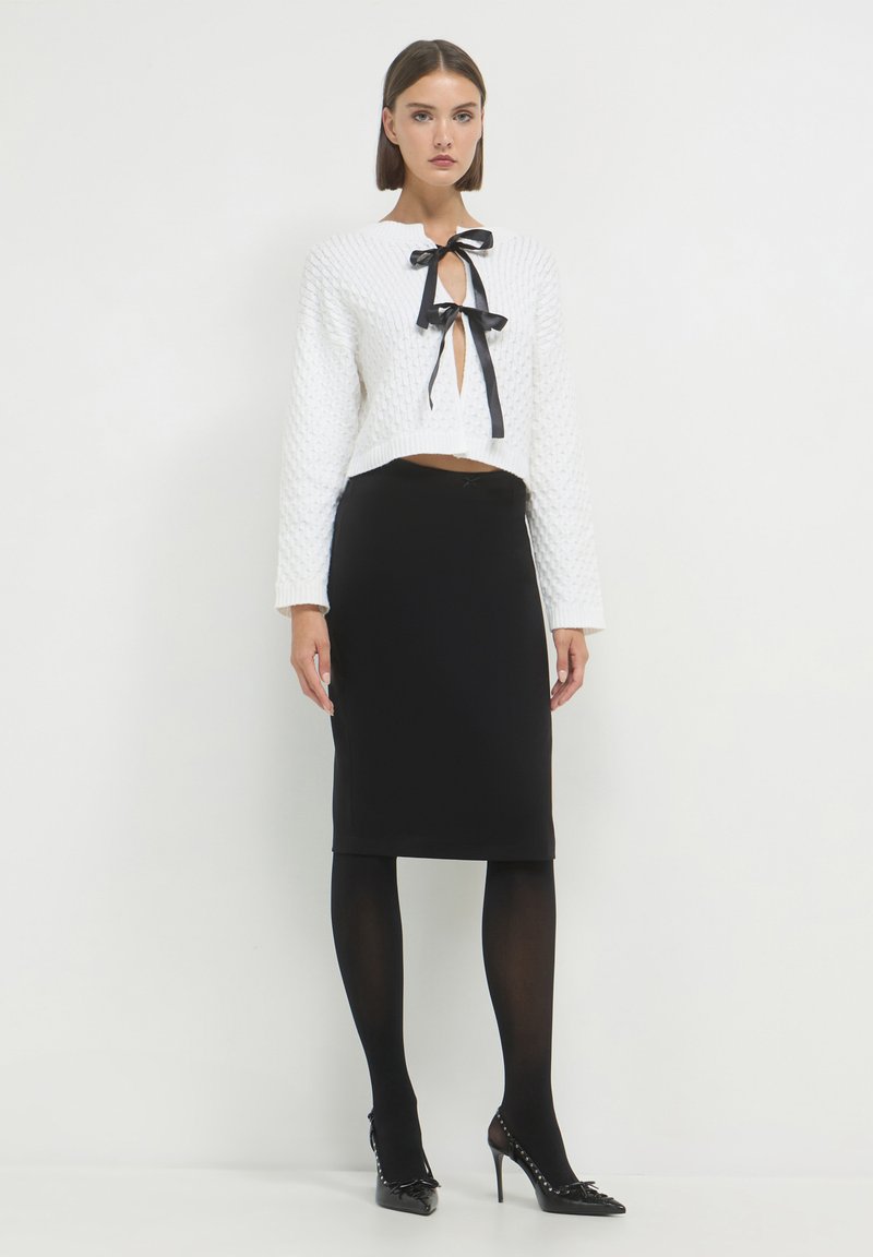 Jupe Crayon Midi Hobbs Taille 12 – Noire, Fente, Taille Haute (Excellent État)