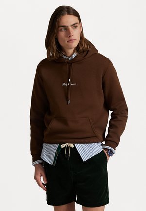 Polo Ralph Lauren LOGO DOUBLE-KNIT HOODIE - Sportinis megztinis - branch brown